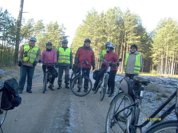 Na trasie Rowerowego Rajdu Sylwestrowego